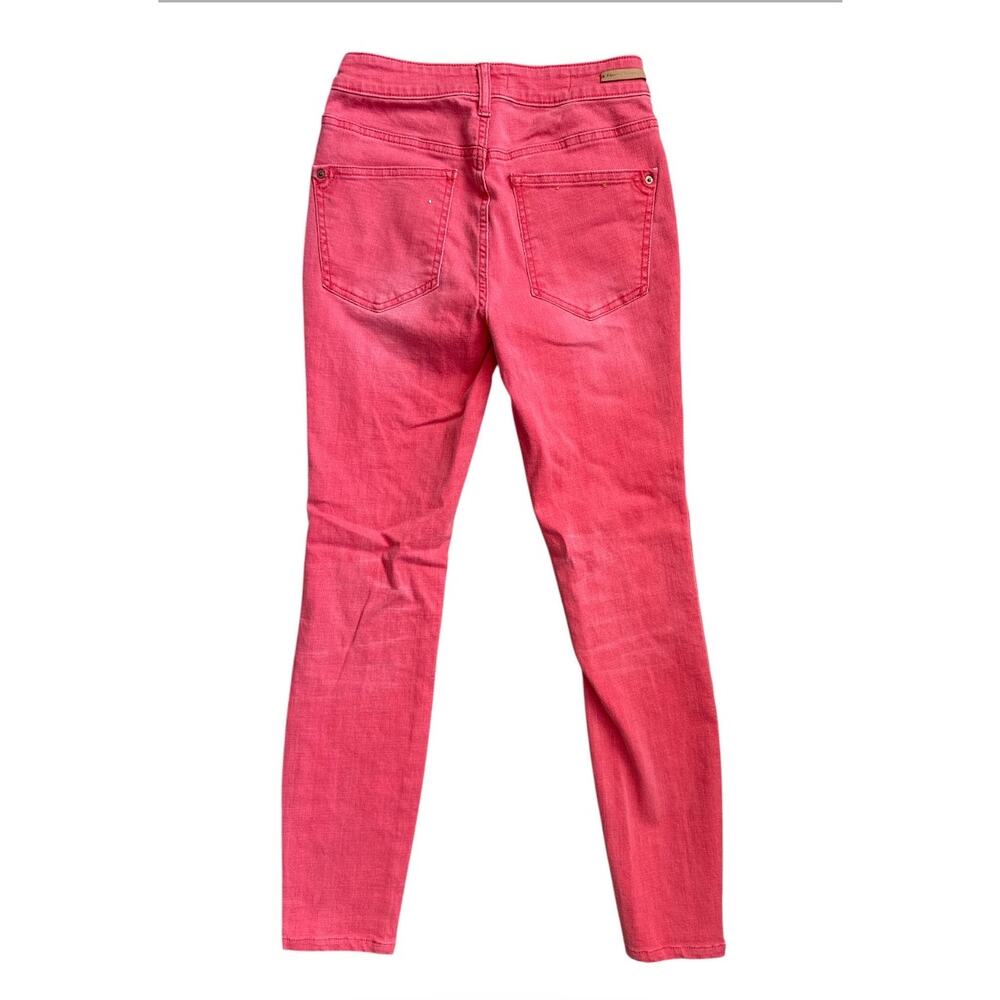 Pilcro & Letterpress x Anthropologie Coral Red High Rise Skinny Jeans Size 27 - Picture 8 of 10